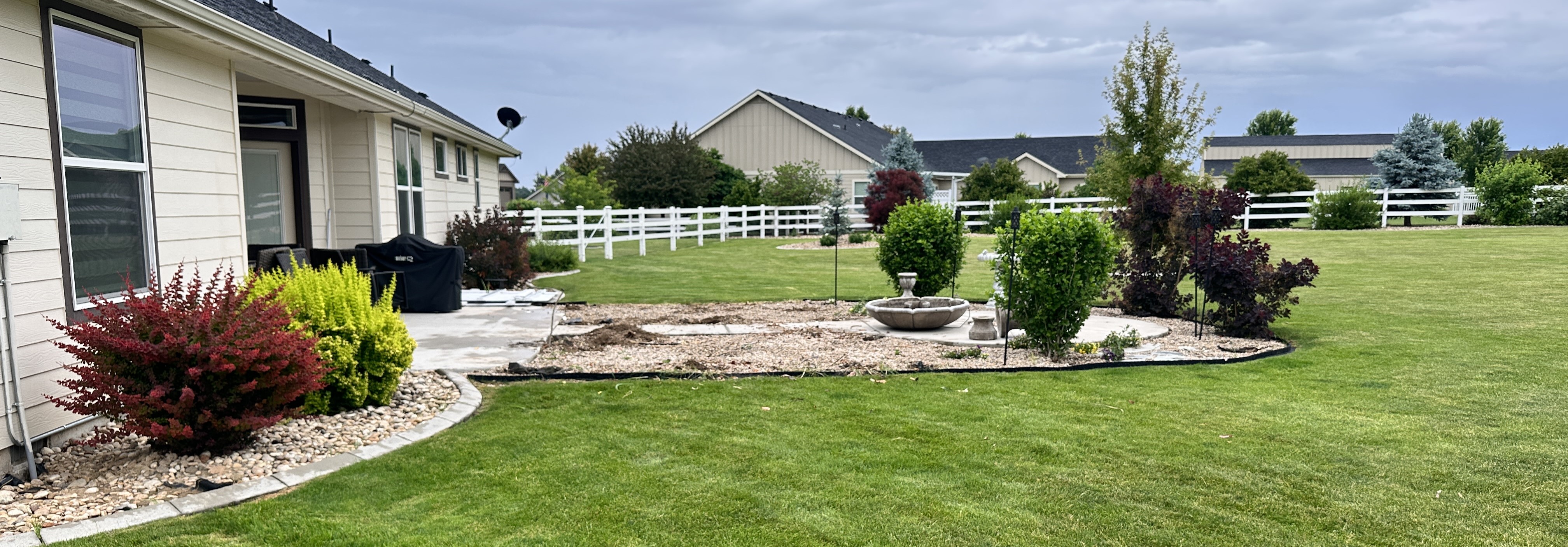 landscaped yard