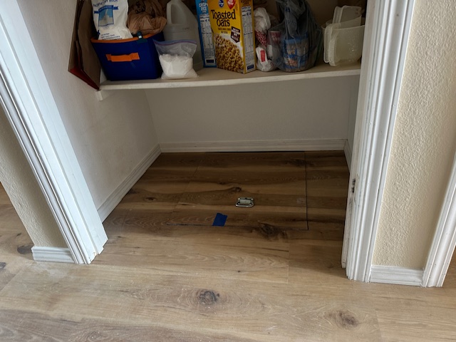 new flooring kitchen pantry